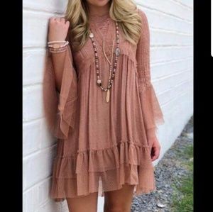Umgee pink lace dress